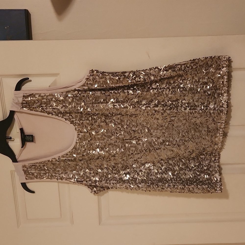 89th & Madison size 3X sequined sleeveless shirt